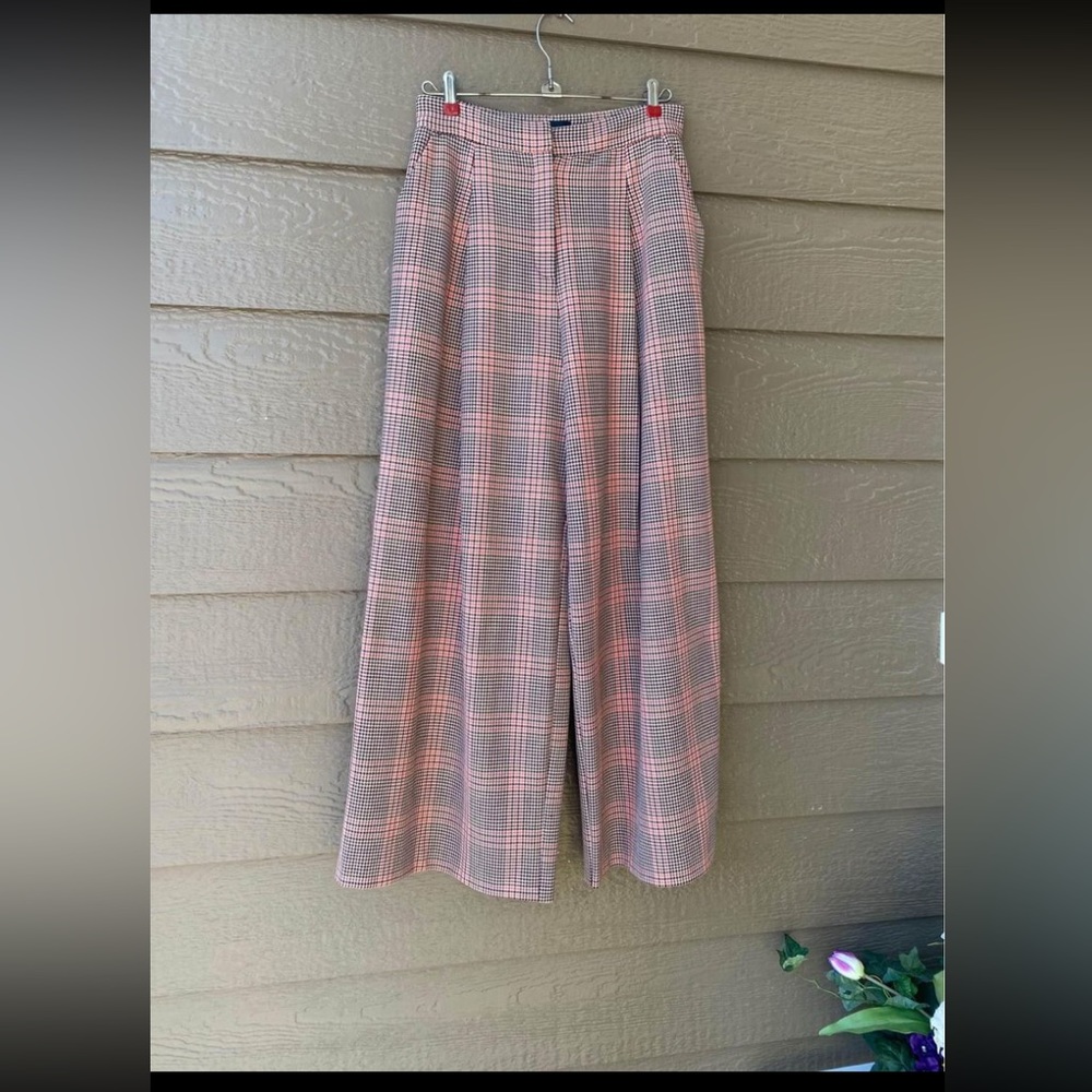 River Island Cropped Checked Polyester-Blend Twil… - image 2